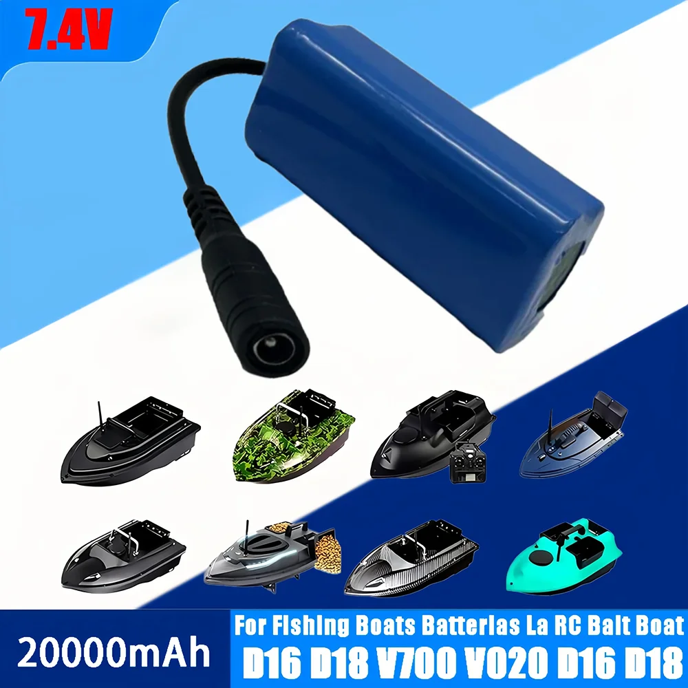 

7.4V Original 19800mAh Fishing Bait Boat For T188 T888 2011-5 V007 C18 H18 So on Remote Control RC Fishing Bait Boat Parts 18650