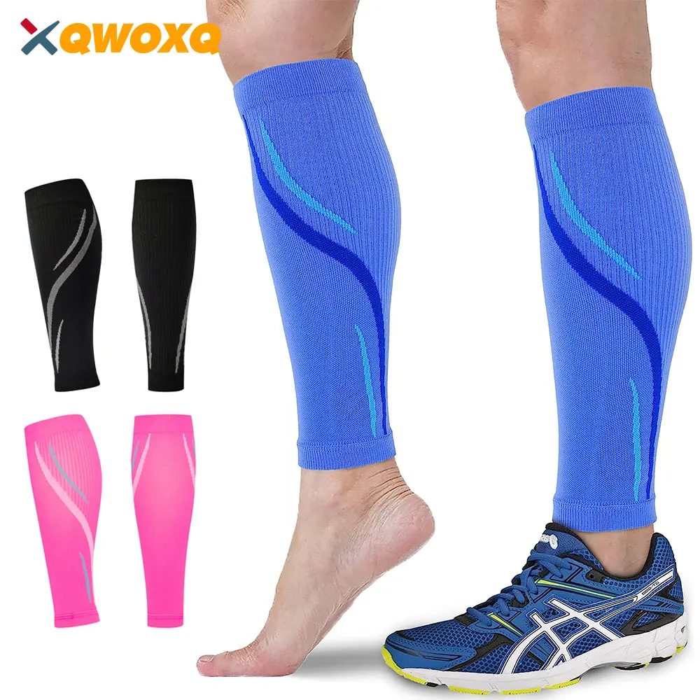 1 Pair Calf Compression Sleeves, Leg Compression Sleeve Footless Compression Socks for Running,Varicose Veins,Shin Splint Relief