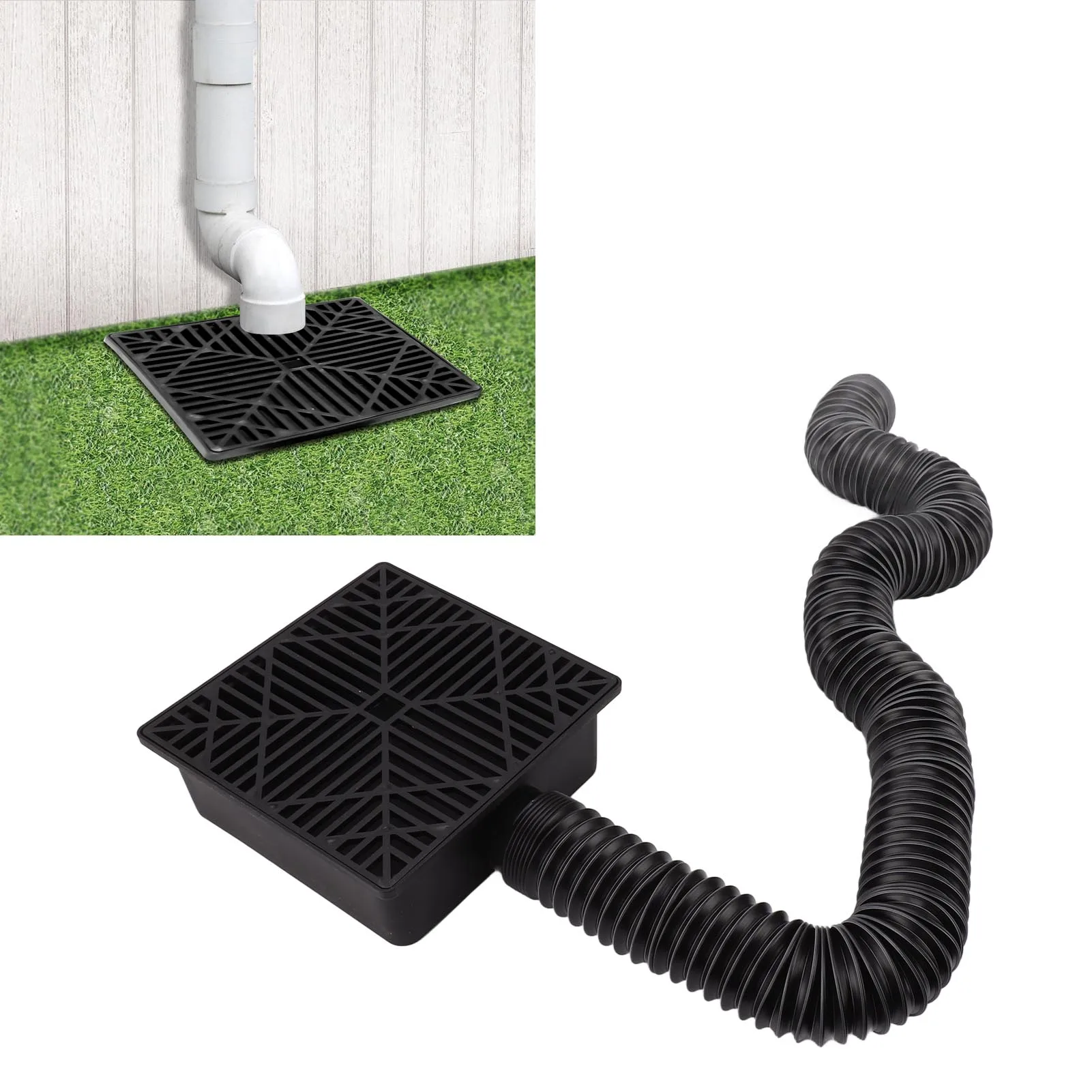Gutter Downspout Extension Polypropylene UV Resistant Catch Basin Downspout Extension Slope Design Frost Resistant for Outdoor