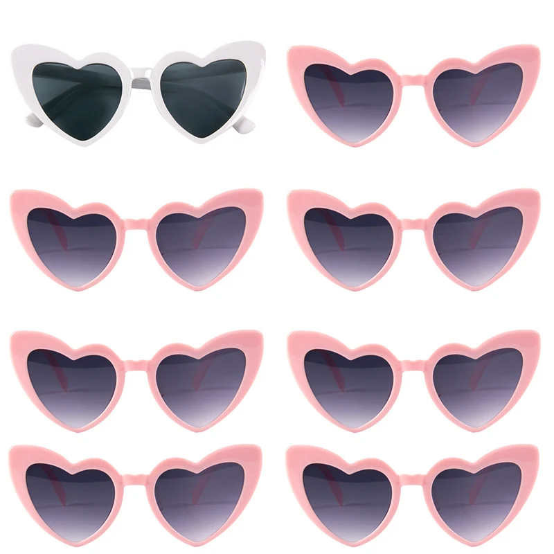 WEIGAO 6/8 Paar Vintage herzförmige Sonnenbrille Bachelorette Braut Brautjungfer Brille Hochzeit Brautparty Dekor Frau Junggesellinnenabschied Geschenke 8