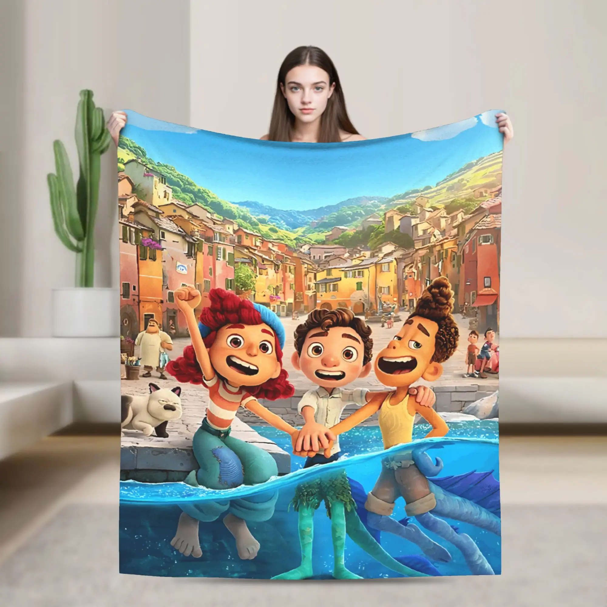 الكرتون LUCA بطانية لينة دافئة مريحة أفخم الفراش يلقي للطلاب غرفة المعيشة الفانيلا المفرش غطاء السرير