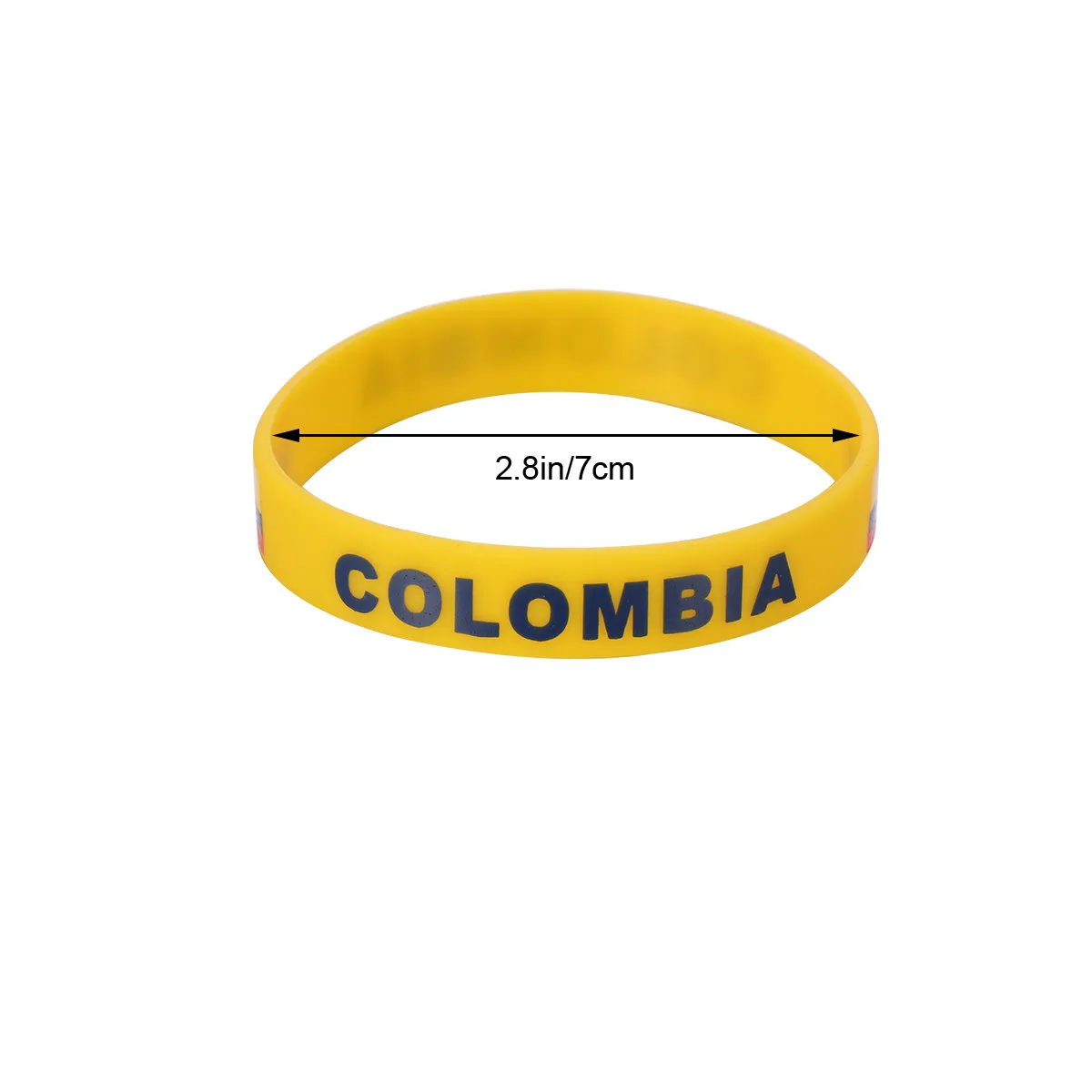 6Pcs Eco Friendly Silicone Country Wristband Lightweight Comfortable One Size Fits Most for International Sports Events Flag