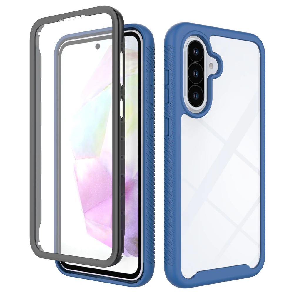 Full Coverage Funda for Samsung Galaxy A36 A56 5G TPU/PC PET Case with Screen Film 360 Degree Protection Shell Cell Phone Cover