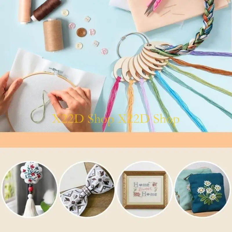 X22D 50 Pcs Floss Chip Stitching Thread Organization Floss Drop for Craft