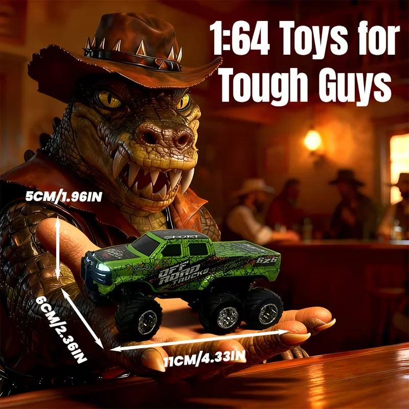 

1:64 Scale RC Off-Road Pickup Vehicle | Heavy-Duty Alloy Body, Smartphone APP Touchscreen Control
