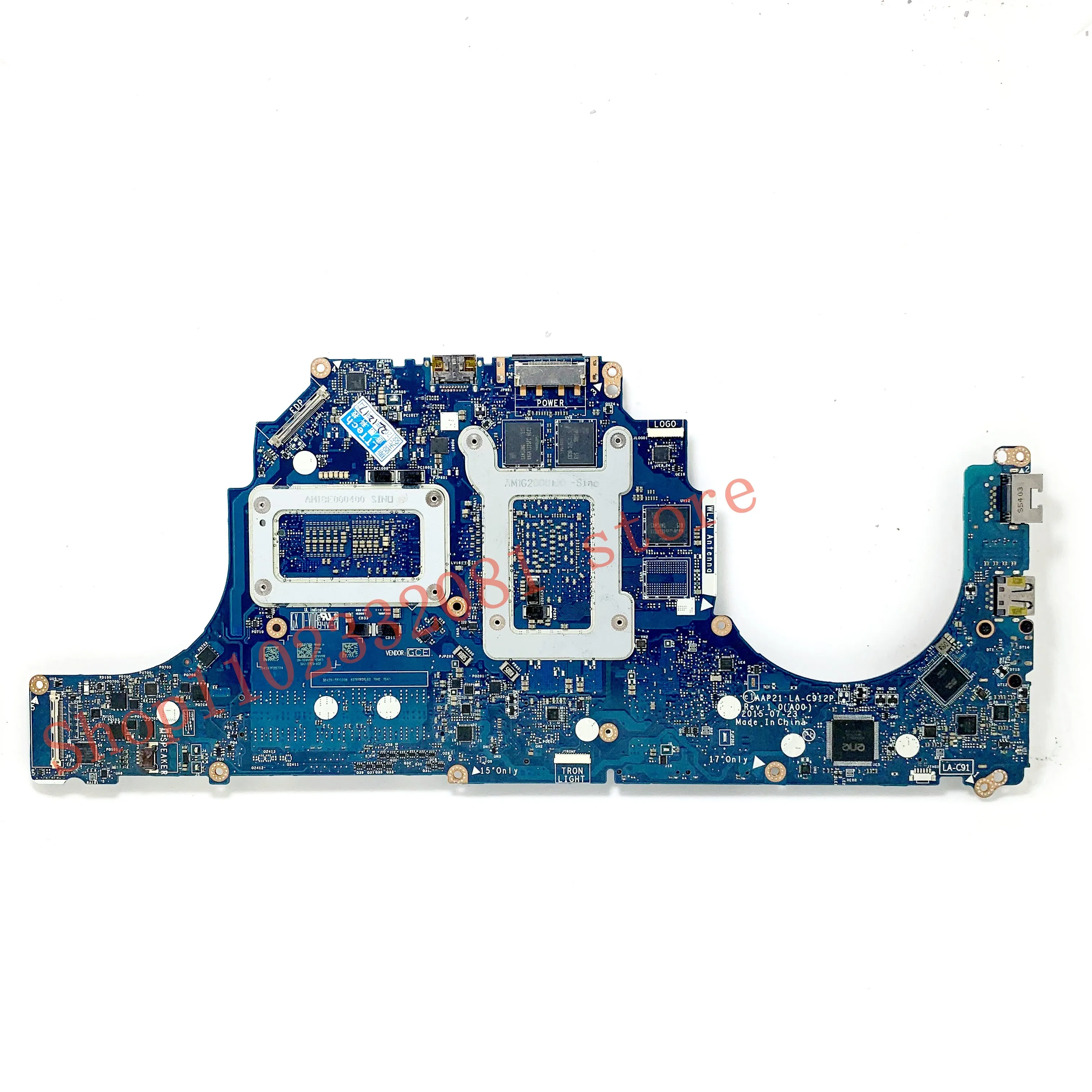 DVV6W 0DVV6W CN-0DVV6W AAP21 LA-C912P For Dell 15 R2 17 R3 Laptop Motherboard With SR2FQ i7-6700HQ CPU N16E-GT-A1 3GB 100%Tested