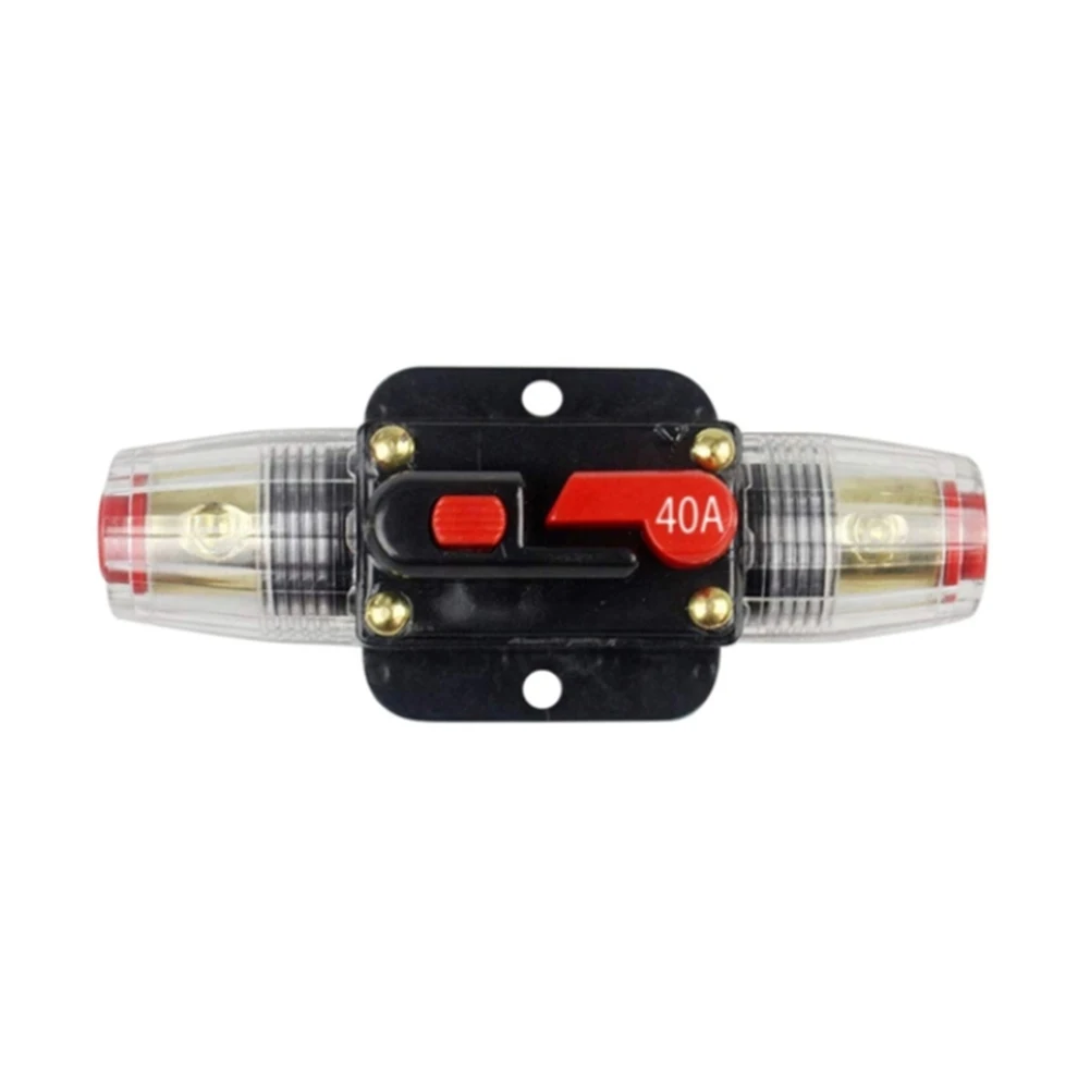 Resettable Circuit Breaker 20A 30A 40A 50A 60A 80A 100A 125A 150A Car Truck Resettable Fuse Short Protection Fuse Holder