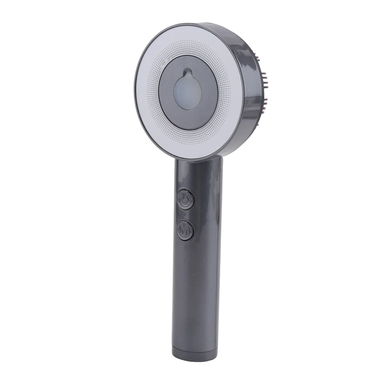 مشط تدليك كهربائي بثلاثة أوضاع، مشط علاج بالأشعة تحت الحمراء، بصيلات الشعر على الرؤوس، أداة توزيع الزيوت العطرية، رمادي