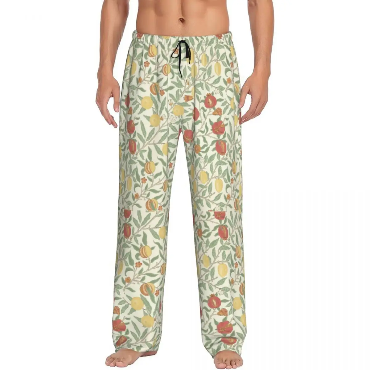 

Винтажный цветочный узор с принтом на заказ, пижамные штаны William Morris, мужская одежда для сна, низ с карманами