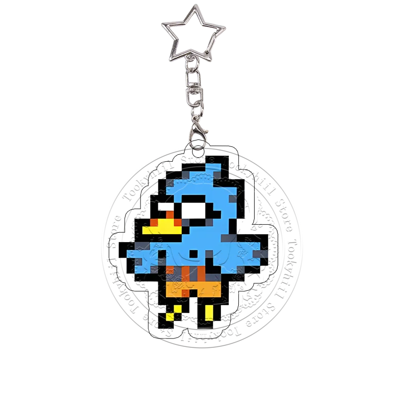 Pixel Deltarune Acryl-Schlüsselanhänger Taschen-Deko-Accessoires Sans Chara Schlüsselring Frisk Anhänger Berdly Charaktere Ralsei Geburtstagsgeschenk – Detail 6