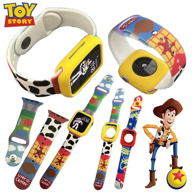 Disney Toy Story Woody Silicone Strap for Apple Watch Band S8 7 6 5 4 3 Bracelet IWatch 38MM 40MM 42MM 44MM 49MM Accessories