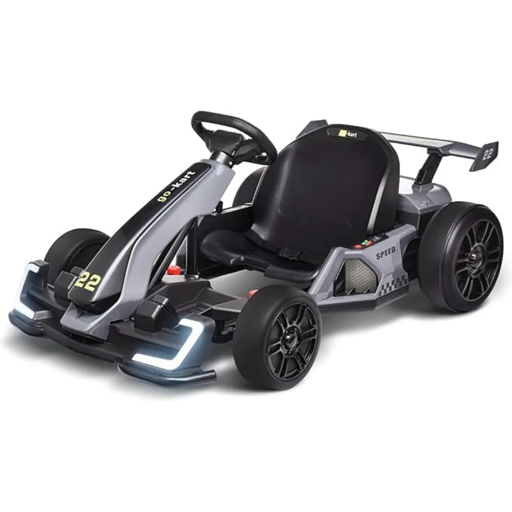 

Blitzshark 24V Kids Go Kart 300W Drift Kart Мощная электрическая игрушка для гонок на педалях, с сильным двигателем 2X150W, большая летучая мышь 7AH
