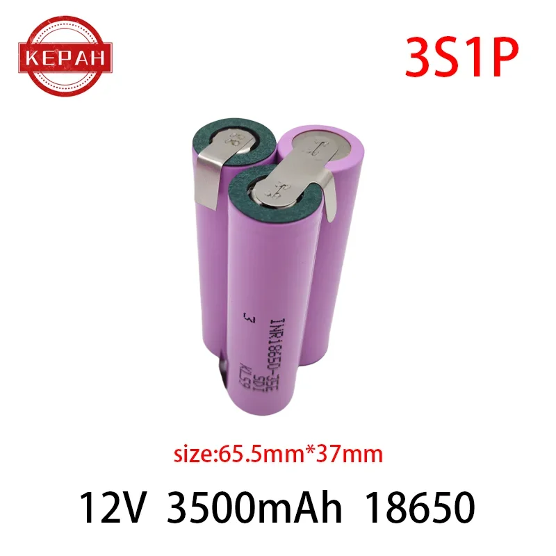 Customized5S2P 5S3P 5S4P 6S2P 8.4V 3.7V 10.8V 16.8V 18V 25.2V 18650 35E battery pack 3500mAh for screwdriver electric drill cell