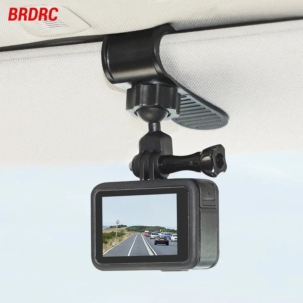 BRDRC Car Sun Visor Mount for GoPro Hero 13 12 11 10 /Action 5 Pro/Insta360 X4 X3/Pocket 3 Camera Smartphone Accessories