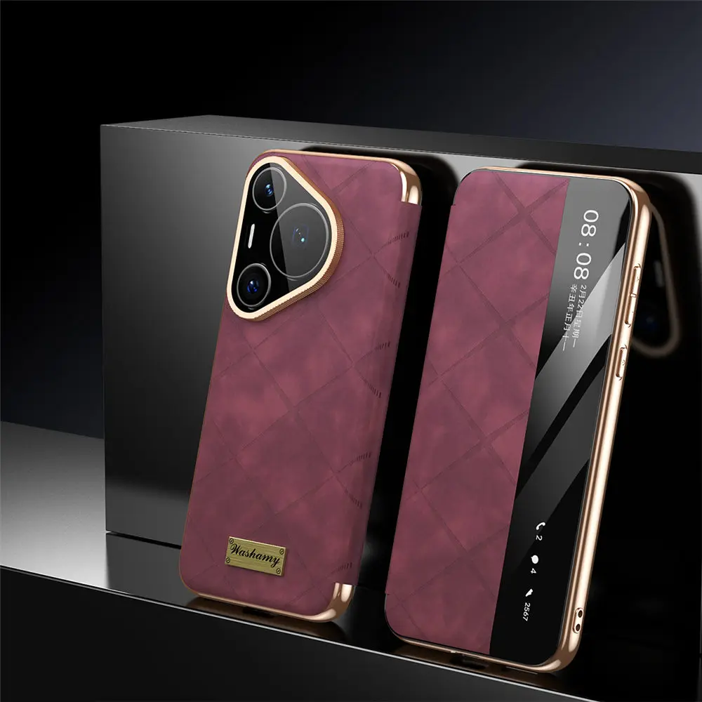 Premium PU Leather Magnetic Flip Case For Huawei Pura 70 80 Pro 80 Ultra Business Full Cover