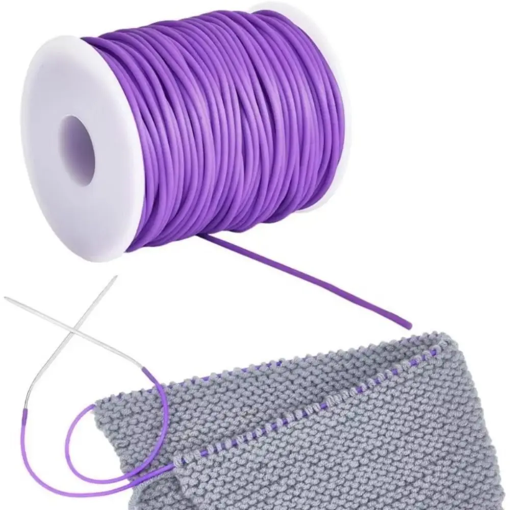 Elegant 2mm 55Yards Hollow Rubber Tubing Round Elastic Stitch Keeping Cords Stretch Knitting Barber Cord Beading