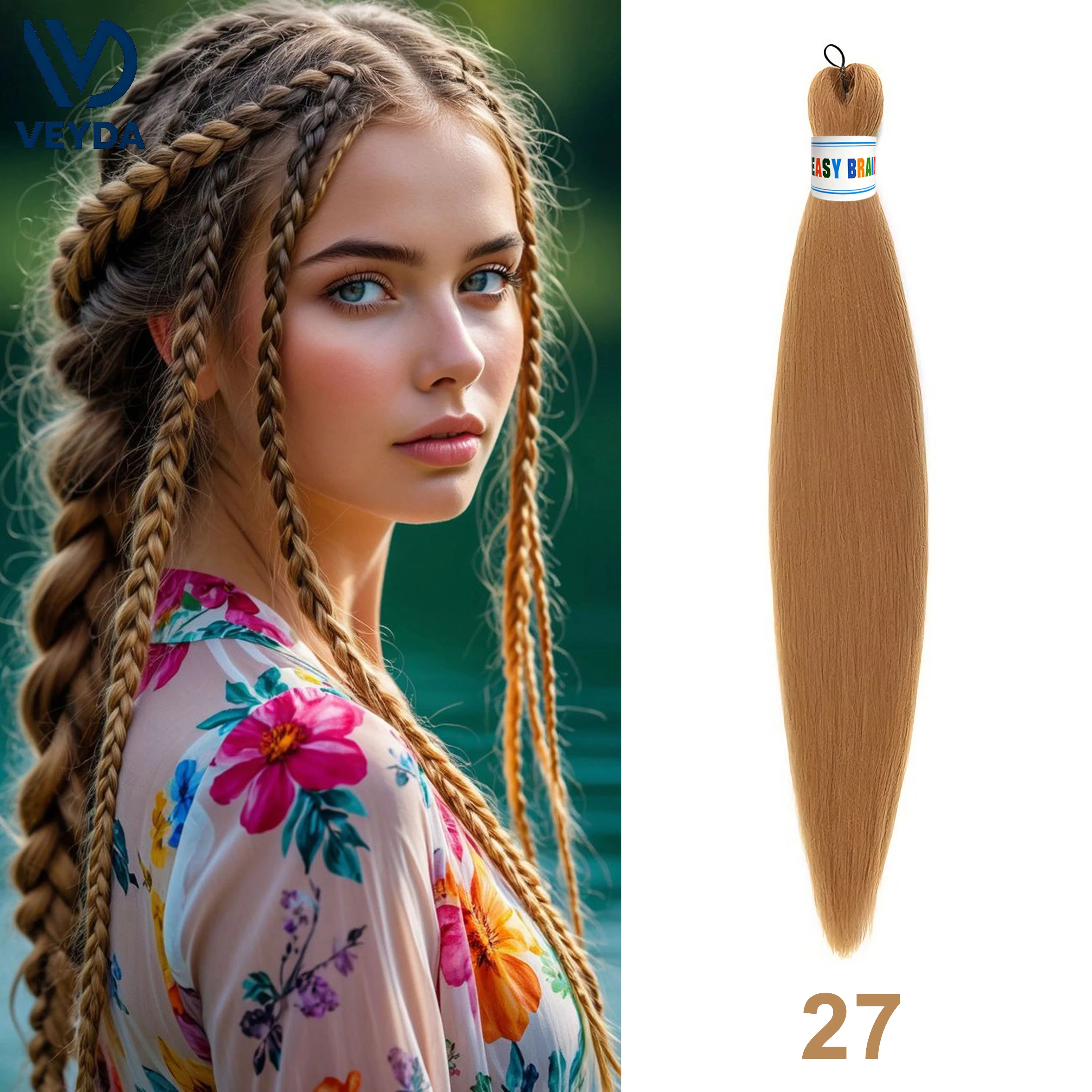 

PreStretched Braiding Hair Extension with Soft Yaki Texture in Natural Synthetic Fiber for Professional Easy Crochet Braid Hair