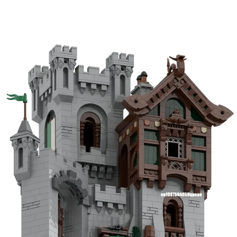 ใหม่ 4000 ชิ้น Moc ยุโรปยุคกลางสตรีทวิวไฮแลนด์แมนเนอร์รุ่นที่กำหนดเองปริศนา DIY ความคิดสร้างสรรค์ของเล่นเด็กของขวัญวันเกิด