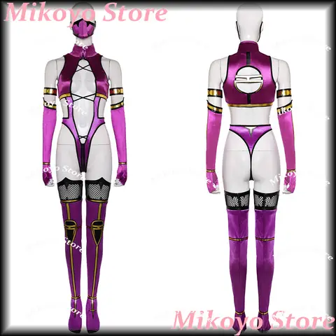 Mileena Mortal Kombat 9 Cosplay Costume Game MK9 Jumpsuit Outfits Women Adult Suit Halloween Carnival Role Play Disguise Clothes