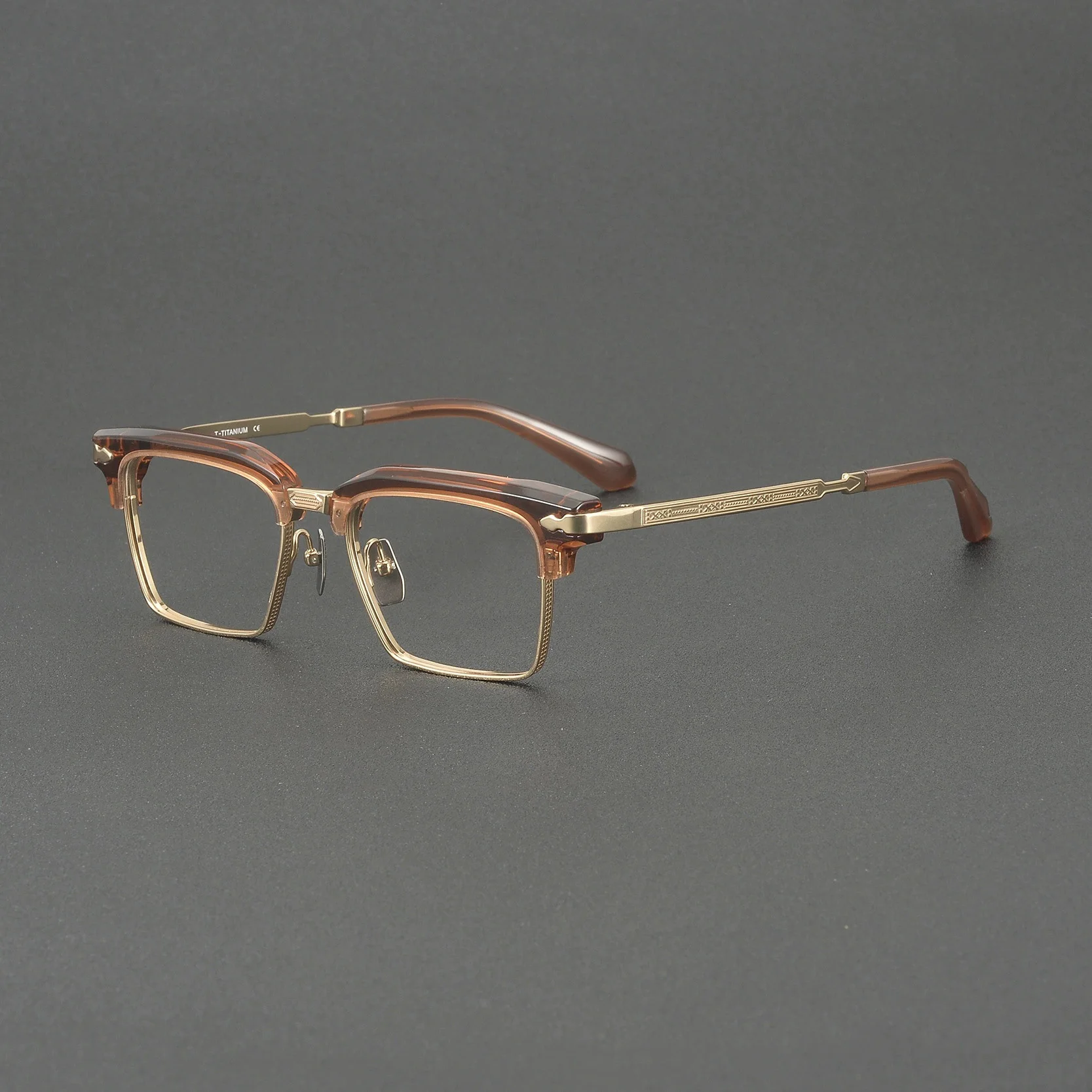 Alin -Vintage Handcrafted Acetate Optical Frames for Men Women Retro Square Thick Eyewear Premium Acetate Unisex Glasses