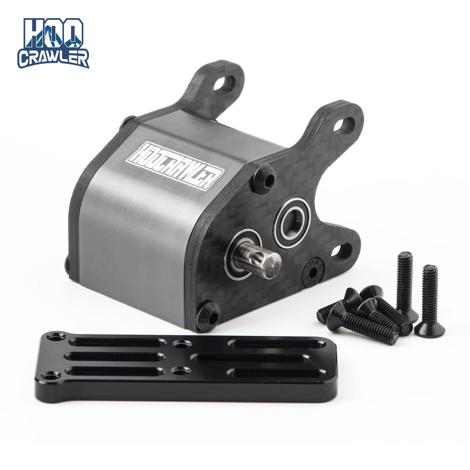 Ultralight Dual Motor Transmission 48P Overdrive Dig Tiny Gearbox for 1/10 RC Crawler LCG Cheater Rig