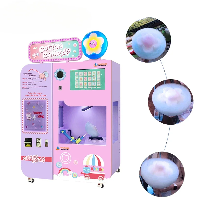 Popular Smart Business Vending Machines Automatic Marshmallow Machines Making Robots Shopping Center Vending Machines