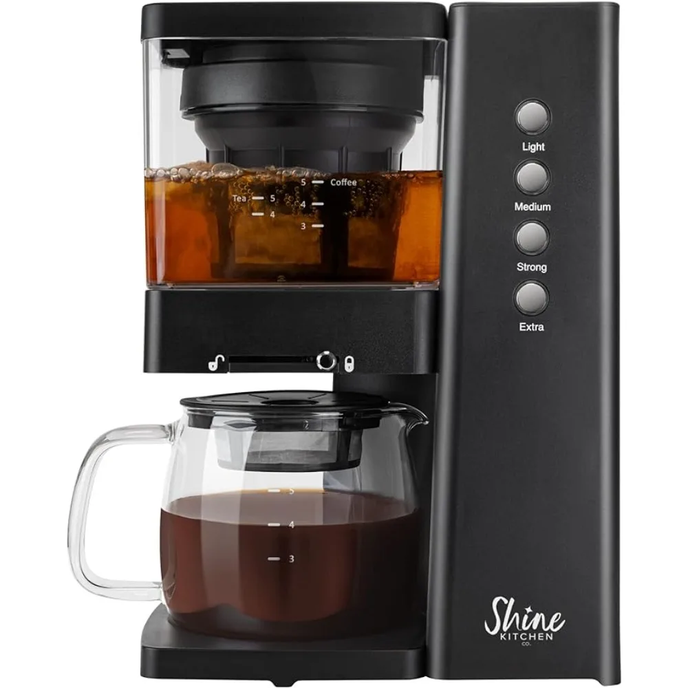 

Shine Rapid Cold Brew Coffee & Tea Machine with Vacuum Extraction Technology Black