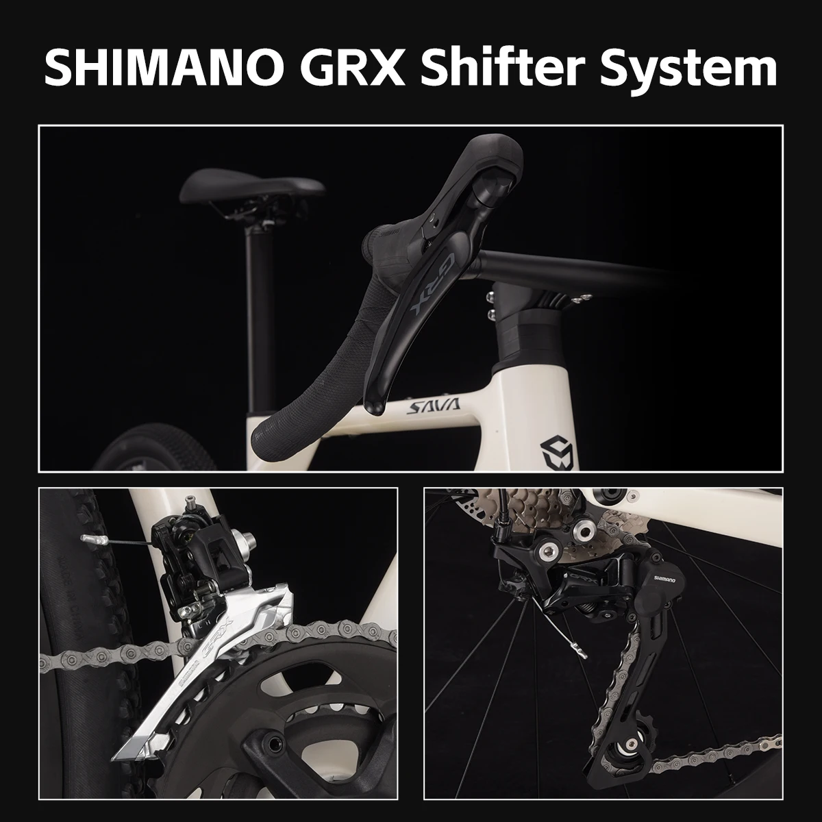 دراجة الحصى من ألياف الكربون SAVA مناسبة لجميع التضاريس ومجهزة بمجموعة SHIMAN0 GRX400 ذات 11 سرعات #5
