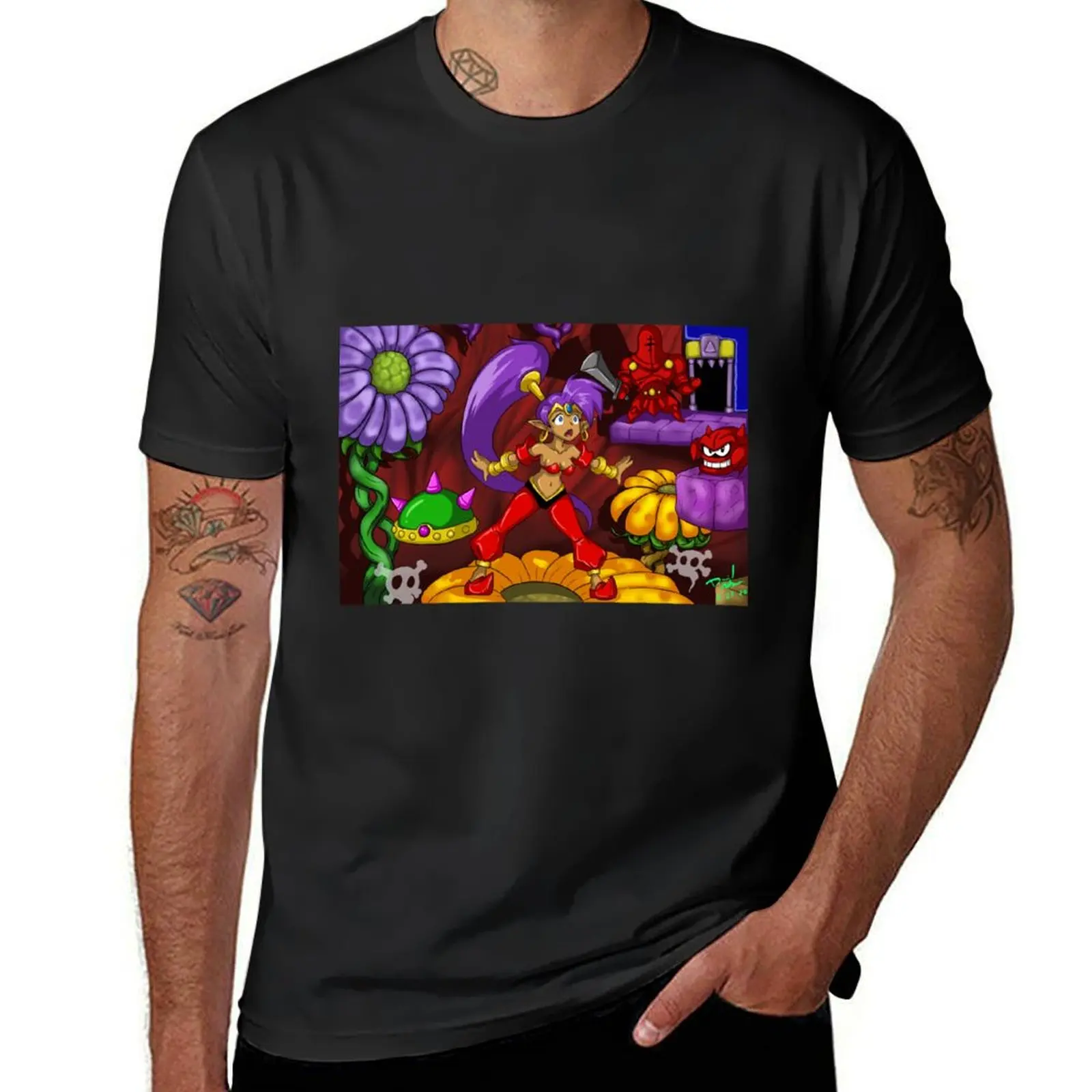 Shantae Squid Baron's Lair T-Shirt plain anime oversizeds mens graphic t-shirts