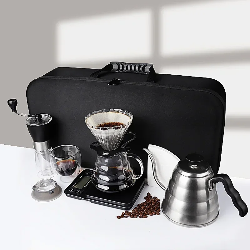 Household American Minimalist Hand Brewed Coffee Set Combination Coffee Glass Filter Pot Hand Brewed Coffee Filter Paper