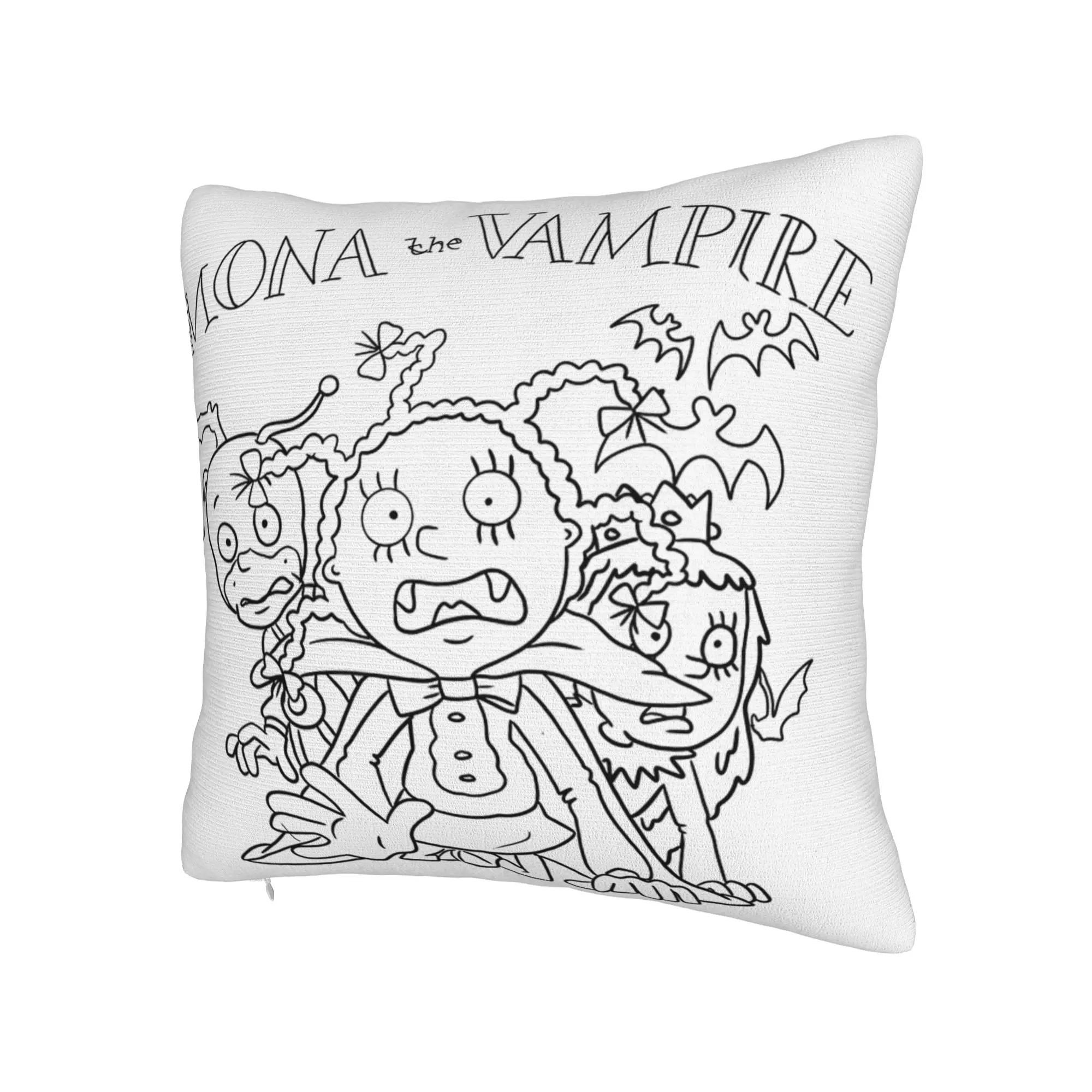 Decorative Pillow Covers Mona The Vampire Anime Merchandise Bed  Pillow Case Cover Square Multi-Size
