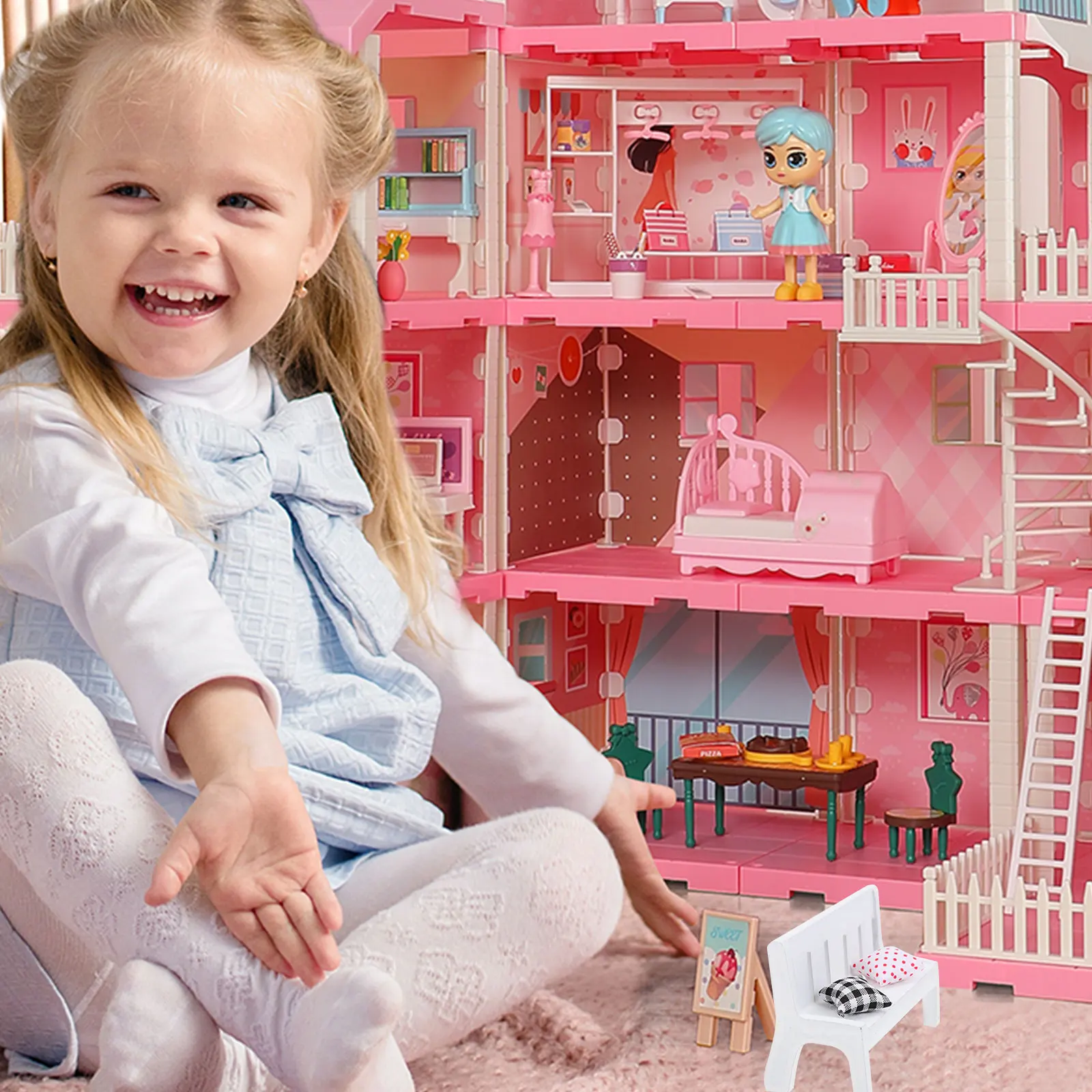 2 set Mini panca Accessorio per decorazioni per mobili piccoli per mini interni realistici Decorazioni per simulazione di decorazioni Micro paesaggio Scena Prop