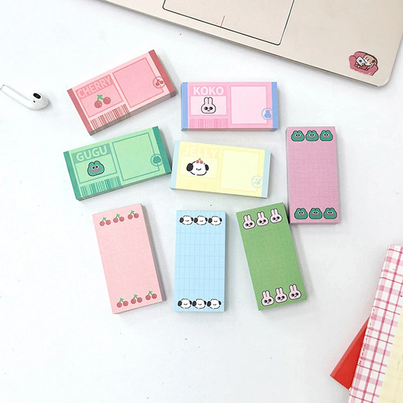 100Pcs Cute Bunny Puppy Memo Pad Decoration Scrapbooking DIY Message Notes Paper To Do List Daily Check Notepad Stationery