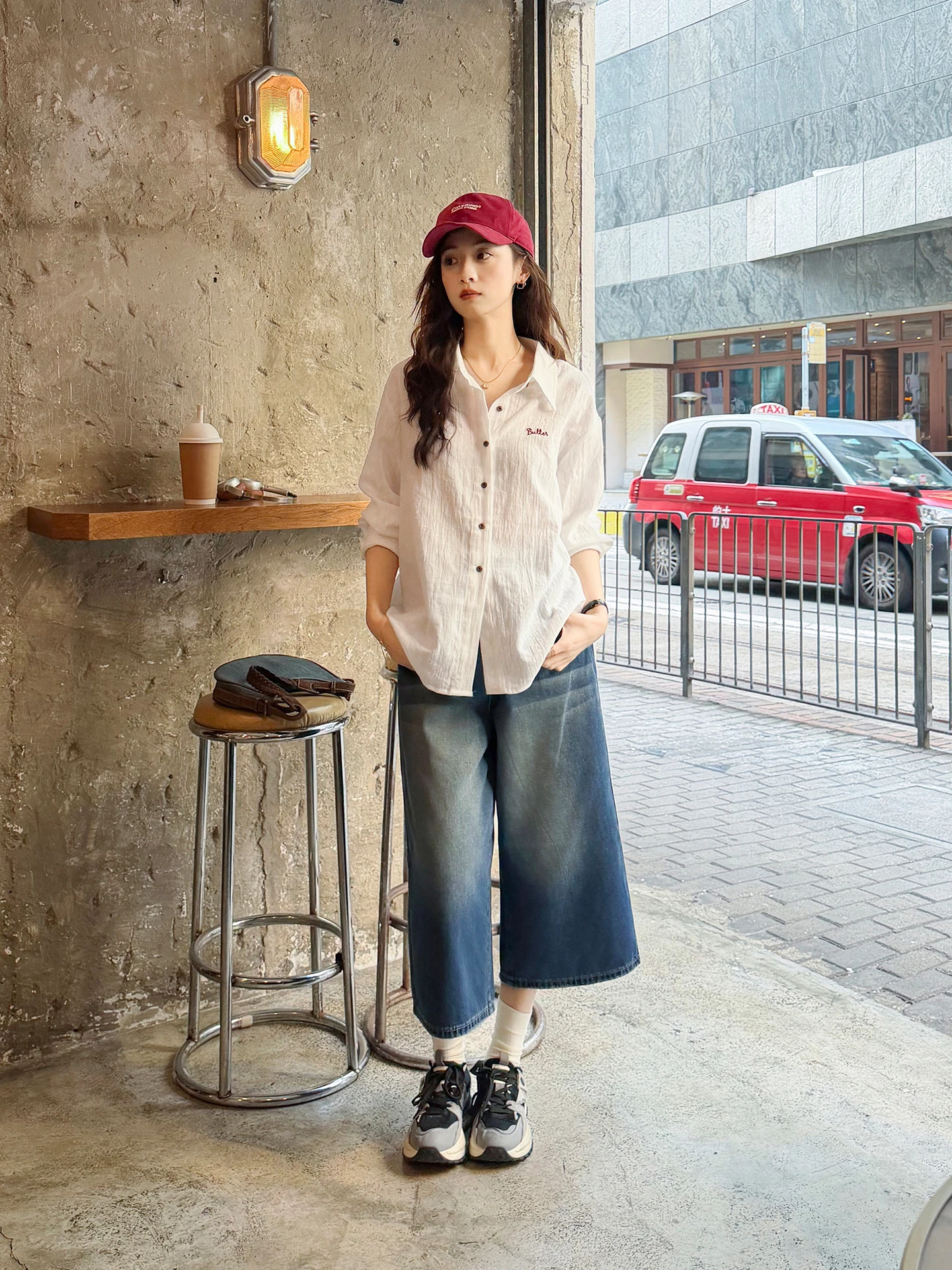 

High Waist Wide Leg Casual Jeans Women's Spring New Sle Street Feel Seven-Foot Pants Comfortable Fit High Waist Denim Jeans