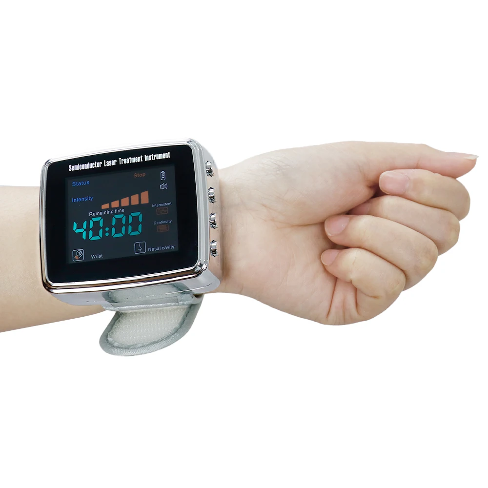 Semiconductor Laser Treatment Instrument Laser Nasal Wrist Watch Diabetes Hypertension Sinusitis Lllt Cold Laser Therapy Device