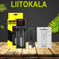 Liitokala Lii-S1 18650 supports 1.2V, 3.7V, 3.2V for AA/AAA, 18350, 26650, 21700 NiMH and Li-ion rechargeable battery chargers