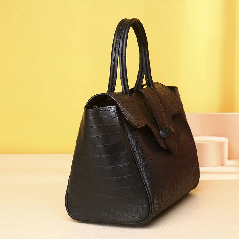 Crocodile Pattern Bag for Women, Luxury Handbag, Fashionable Single Shoulder Diagonal Cross Bag, High Quality Trend