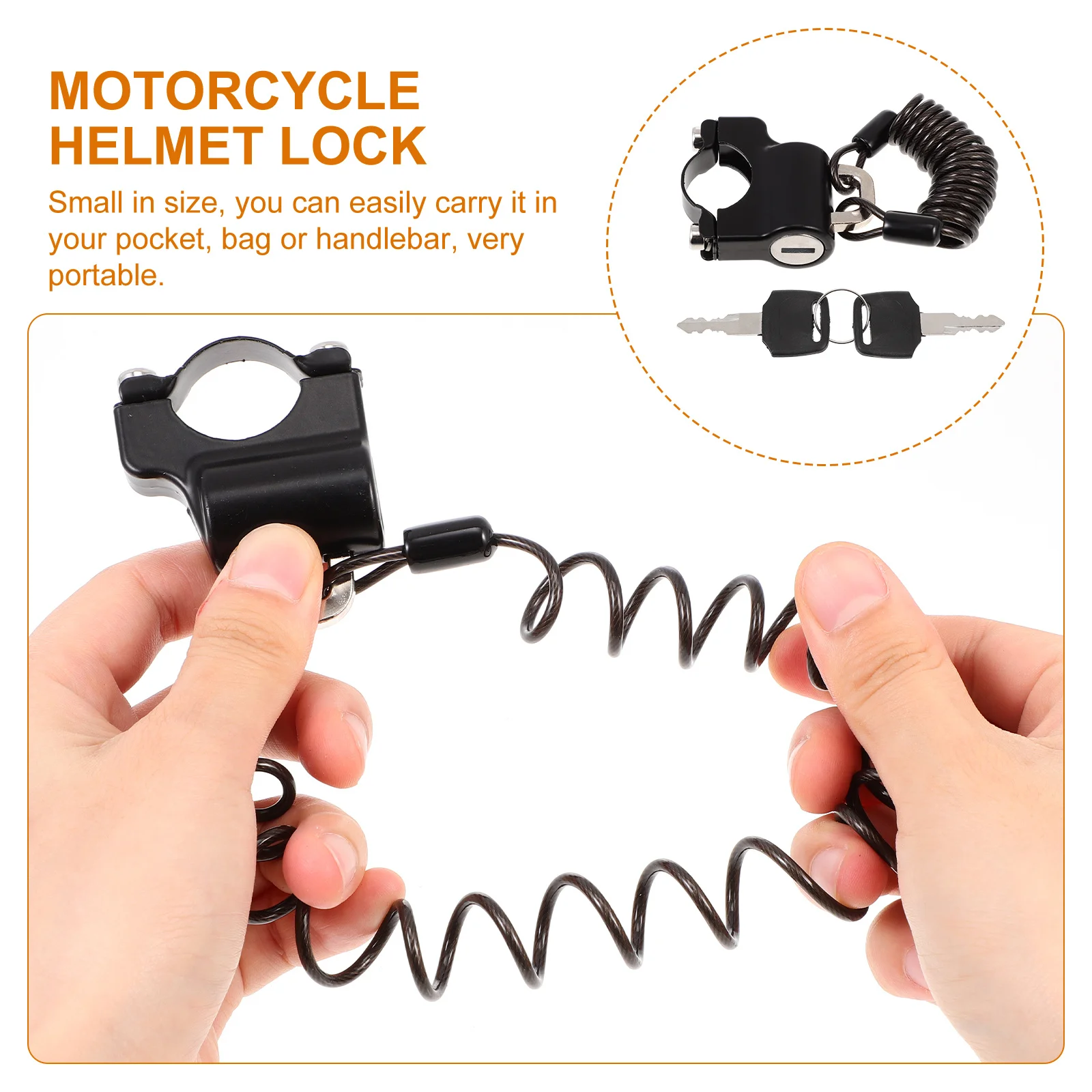 

1Set Motorcycle Lock Security Tamper Proof Steel Cable Anti Theft Lock Waterproof Corrosion Resistant Motorcycle