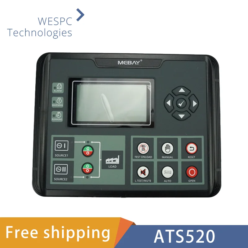 Mebay Generator ATS Controller New ATS520 Automatic Transfer Switch LCD Display