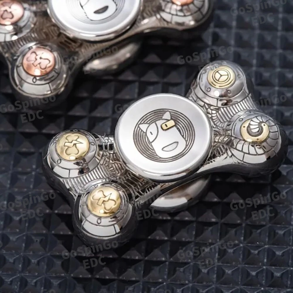 ONE BEAN & Chuck EDC تململ سبينر النحاس cupronicked شفرتين تململ سبينر ألعاب متململة للبالغين