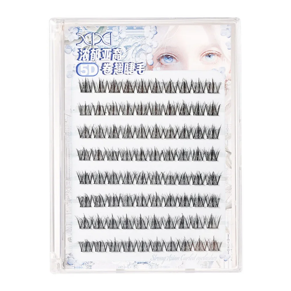 Simulação 5d cola-livre cílios postiços macios 100 claros auto-adesivos cílios postiços diy maquiagem cílios segmentados pacotes feminino