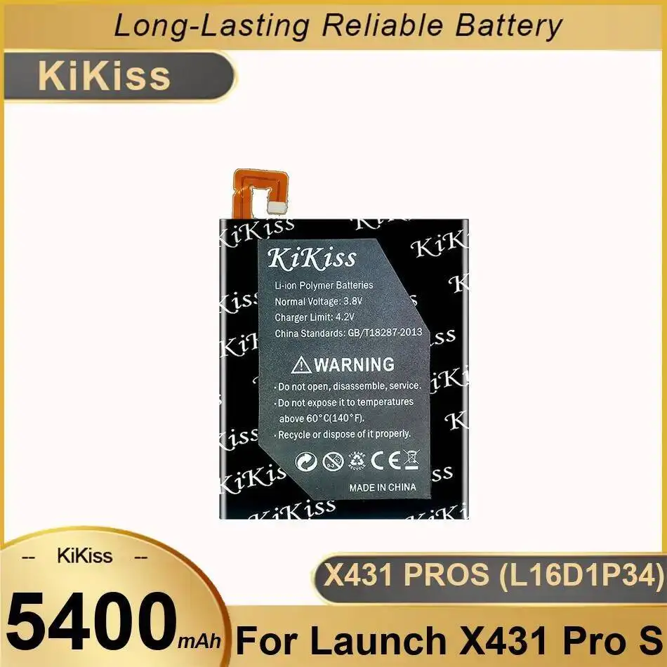 

Прочный аккумулятор для планшета емкостью 5400 мАч для Launch X431 Pro S Pros L16D1P34, высокая емкость