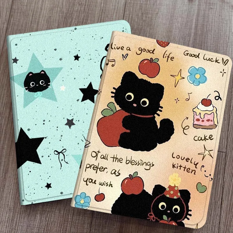 

Interesting Black Cat Pattern For Samsung Galaxy Tab S7 S8 S9 S10 S11 FE Plus Lite Tablet Case