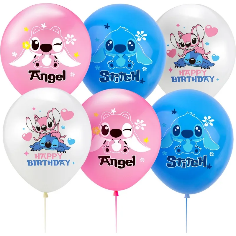 Disney Lilo & Stitch Latex Balloon Anime Cartoon Stitch Balloons Happy Birthday Party Decoration for Children's Toys Xmas Gifts