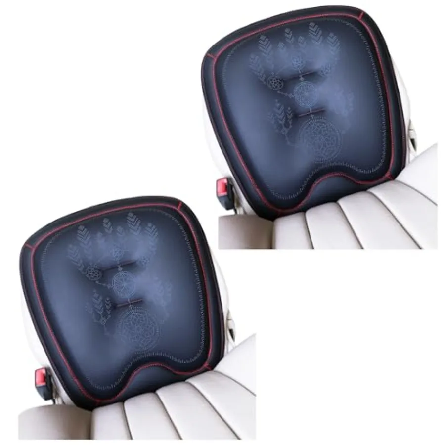 

Comfort Dreamcatcher Car Seat Cushion Non-Slip - Relaxing Optimal Support Posture for Long Drive 14. Front Seats Black with Red