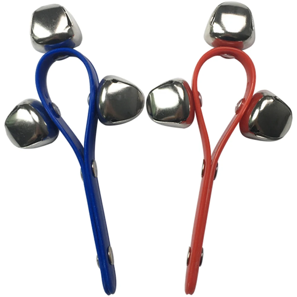 

2 Pcs Hand Ring Bell Percussion Toy Kids Instruments Musical Tambourine Plastic Baby
