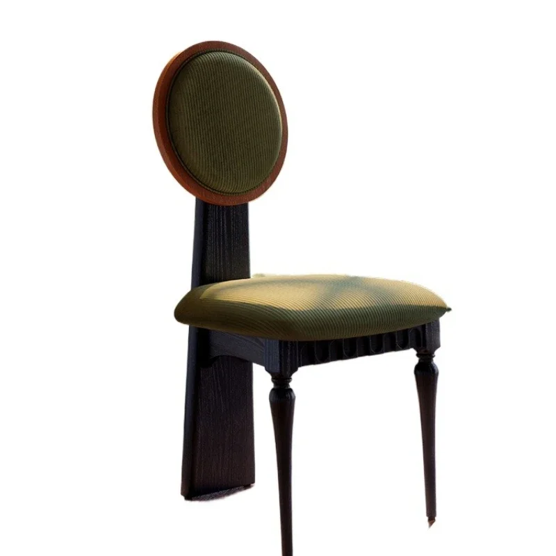 

Solid wood French retro small apartment restaurant home chair designer antique back chair