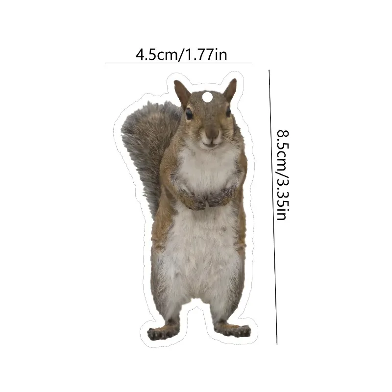 Car Air Freshener Realistic Standing Squirrel Hanging Scent Card for Car Interior Rearview Mirror Ornament Gift