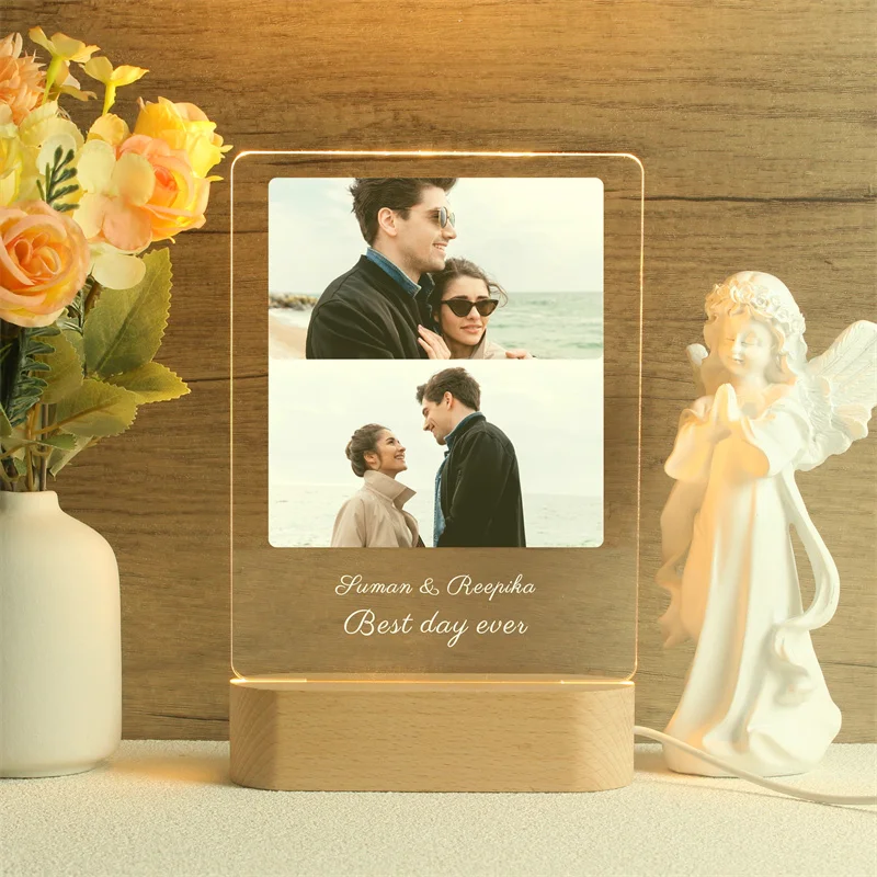 

Personalized Acrylic Photo Lamp,Custom Photo LED Night Light,Photo Frame,Gift for Couple, Anniversary Gift,Art Decoration