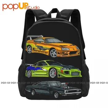 Cars de Fast And Furious mochila de gran capacidad para entrenamiento escolar, bolsa deportiva para correr al aire libre